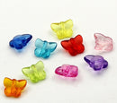 25 Acrylic BUTTERFLY Drop Charms, mixed colors bac0087a