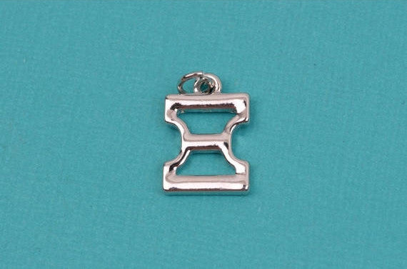 4 XI Letter Silver Plated Charms, Greek Letter . Sorority Sister .  Silver Plated Pendant, 3/4" tall includes jump ring, chs2205