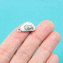 Silver Metal COWBOY HAT Charm Pendants  . 10 pieces  Chs0029