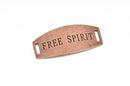 5 FREE SPIRIT Bracelet Connector Links, copper bar charms, curved bracelet charms, 45x20mm, chc0085