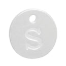 10 Letter S Alphabet Charms Silver Plated Monogram, double sided round disc letter charms, dot charms, 12mm, (1/2") chs2559