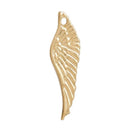 10 Gold Plated Metal ANGEL or BIRD Wing charm pendants, 24x7mm chg0515