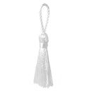 20 WHITE TASSEL Charm Pendants, 45mm long (about 1.75") cho0134