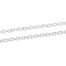 Bulk Silver Plated Cable Link Chain 10 meters (30 feet)  3mm x 2.5mm fch0118