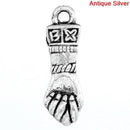 6 Antique Silver Good Luck FIGA FIST Hand Charm Pendants  chs1408