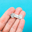 6 Silver Metal YARN CHARMS or Pendants . chs0210