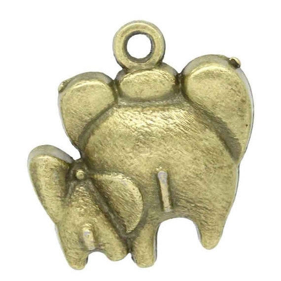 10 Bronze Tone MOMMY and BABY Elephant  Charms Pendants  chb0261