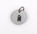 BABY Hand Stamped Disc Charm Pendant, baby shower, 1/2"