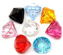 25 Acrylic DIAMOND Drop Charms, mixed colors  .  12mm  cha0058