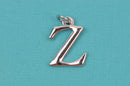 4 ZETA Letter Z Silver Plated Charms, Greek Letter . Sorority Sister .  Silver Plated Pendant, 3/4" tall includes jump ring, chs2206