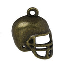 10 FOOTBALL HELMET Pendant Charms, Sports charms, bronze tone metal,  20x15mm, chb0410