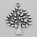 6 Silver Tone Metal TREE of LIFE Charm Pendants . chs0757