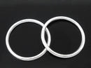 50 PCs LARGE 24mm Silver Plated Soldered Closed Jump Rings 14 gauge wire Findings jum0012