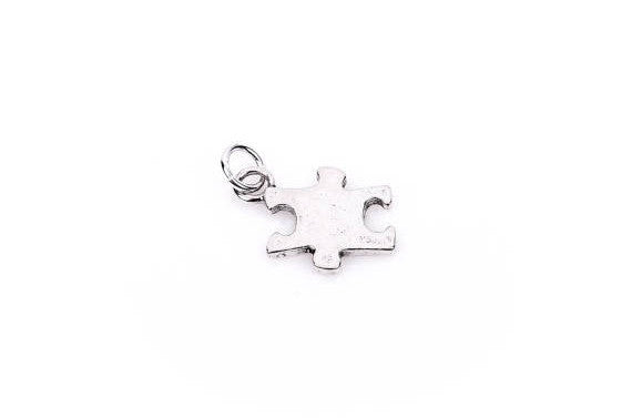 PUZZLE PIECE Sterling Silver Charm Pendant,  pms0053