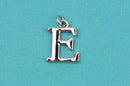 4 EPSILON Letter E Silver Plated Charms, Greek Letter . Sorority Sister .  Silver Plated Pendant, 3/4" tall includes jump ring, chs2212