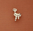 ENGLISH SADDLE Deluxe Silver Plated Charm 17x10mm  chs1233