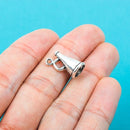 10 Silver Metal CHEER MEGAPHONE Charms or Pendants . chs0359