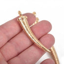 4 Large HORN or CLAW Tusk Charm Pendants, light gold, 60mm long, 2-3/8",  chg0450