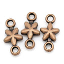 15 Small Antique Copper STAR Connector Links, 15x7mm  chc0022