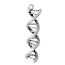 5 Large DNA HELIX Charms, 4cm long, antique silver tone metal pendants, science geek jewelry, geek charms, science charms, chs2235