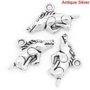 6 Antique Silver Razorback WILD BOAR Mascot Charm Pendants chs1780