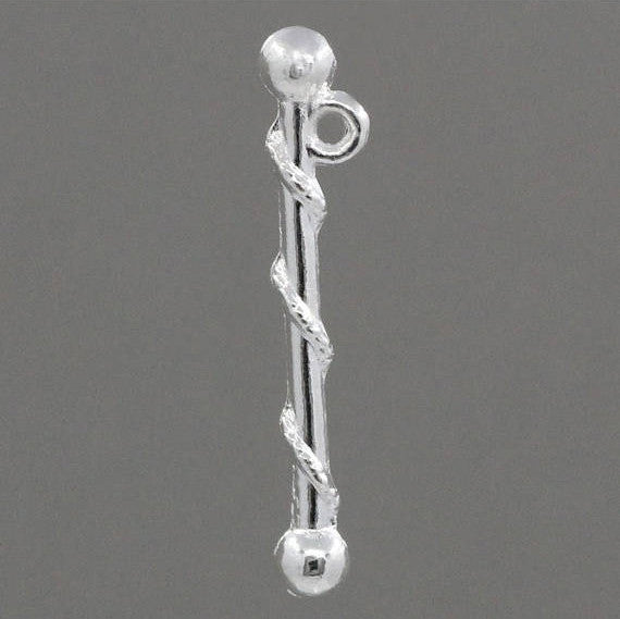 10 Silver Plated DRUM MAJOR Baton Majorette Charm Pendants chs1064