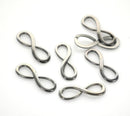 6 pcs Gunmetal Tone Metal Infinity Charm Connector Links  30x10mm   cho0002