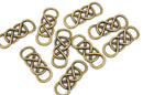 10 Antiqued Bronze DOUBLE INFINITY Symbol Charm Pendant Connectors, 1-1/4" long chb0367