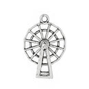 2 Moveable Antique Silver FERRIS WHEEL Charm Pendants  chs1407