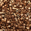 Size 15/0 Miyuki Delica Seed Beads, Metallic Light Bronze, Color DBS0022L, 7 grams, bsd0051