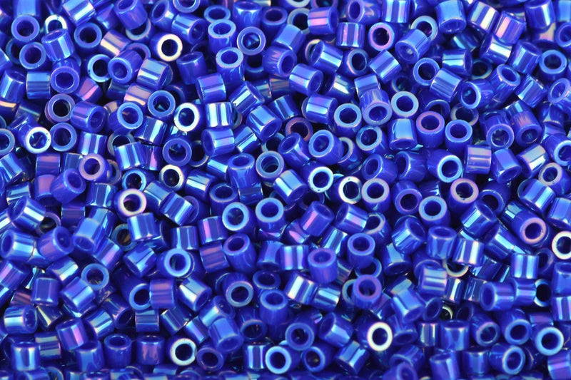 Size 15/0 Miyuki Delica Seed Beads, Opaque Royal Blue, Color DBS0165, 7 grams, bsd0045