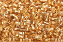 Size 15/0 Miyuki Delica Seed Beads, Silver Lined Gold, Color DBS0042, 7 grams, bsd0049