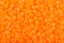 Size 11/0 Miyuki Delica Seed Beads, Opaque Mandarin Orange, Color DB1133, 7.2 grams, bsd0052