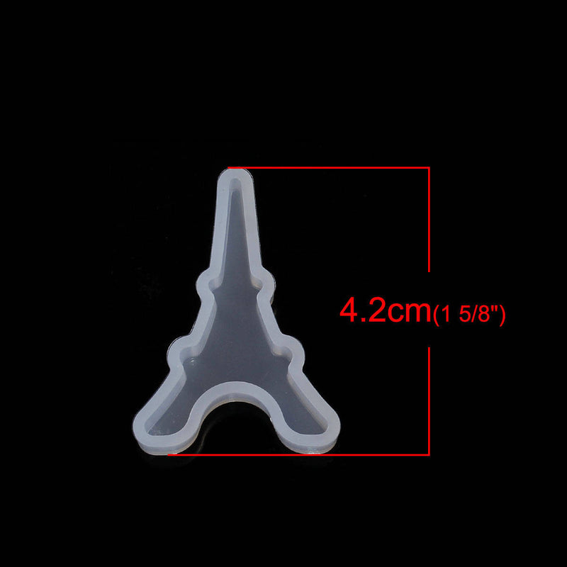 2 RESIN EIFFEL TOWER Molds, Silicone Mold, (1-5/8" x 1-1/8") charm pendants or cabochons soap mold, clay mold, reusable,  tol0753