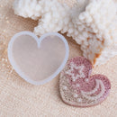 2 RESIN HEART Molds, Silicone Mold to make heart 30mm (1-3/16") charm pendants or cabochons soap mold, clay mold, reusable,  tol0723