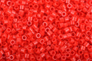 Size 11/0 Miyuki Delica Seed Beads, Opaque Dark Cranberry, Color DB723, 7.2 grams, bsd0066