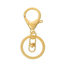 10 Large Gold Keychains with Clasp, lobster clasp, swivel key chain clasp for adding lanyards, purses, add your own charms, fin0681