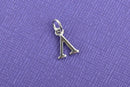 4 LAMBDA Letter Silver Plated Charms, Greek Letter Lambda, Sorority Sister Charms, Silver Plated Pendant, 1/2" tall with jump ring, chs3015