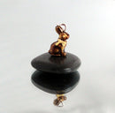 3D CHOCOLATE Bunny Rabbit Enamel Silver Plated Charm che0360