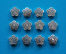 25 Pewter FLOWER silver beads bme0090