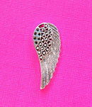 6 Large ANGEL WINGS silver charm pendants chs0704