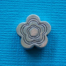 25 Pewter FLOWER silver beads bme0090