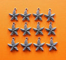 12 STARFISH silver charms 22mm x 19mm chs0699