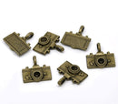 6 Large Antique Bronze Metal CAMERA Charm Pendants. CHB0097