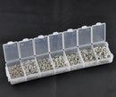 1 Box Mixed Silver Tone Open Jump Rings 3mm-8mm 1500 PCs Assorted with Storage Box  jum0007