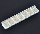 1 Box Mixed Gold Plated Open Jump Rings 3mm-9mm 1780 Pcs Assorted mixed 18 to 21 gauge with Storage Box jum0026
