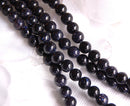 6mm BLUE GOLDSTONE Round Beads, full strand . about 65 beads ggs0004