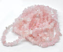 ROSE QUARTZ Gemstone Chips . 1 double strand, 35 inches  gqz0013