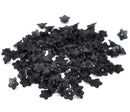 50 Frosted Acrylic BLACK LILY Flower Charm Pendants, bac0252a