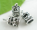 4 Silver Metal CAROUSEL CHARMS or Pendants . chs0225